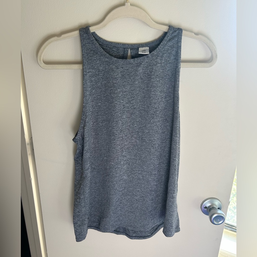 Senita Athletics Heather Gray Open Back Tank